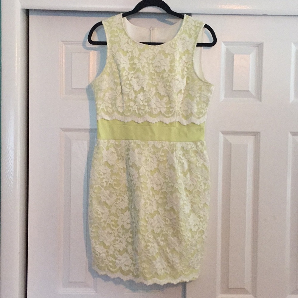 NEW ABS lace overlay dress